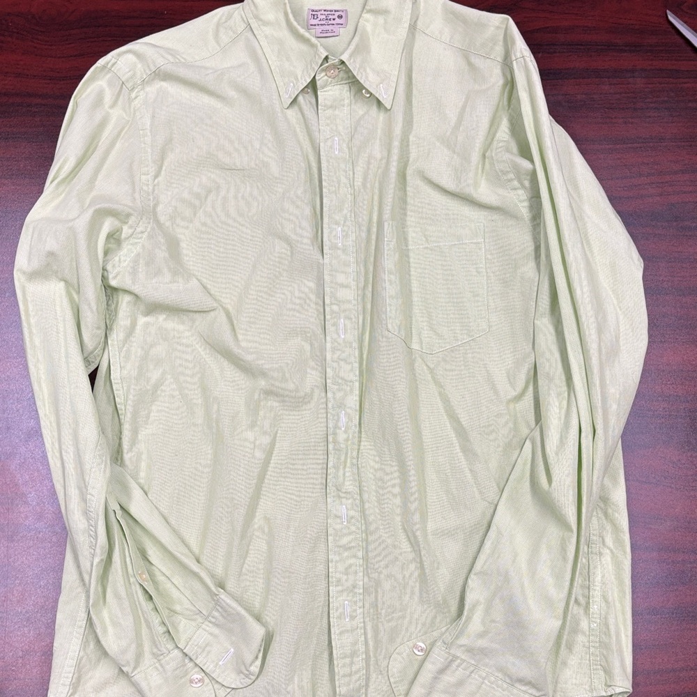 J. Crew Light Green Men's Button-Down Shirt
